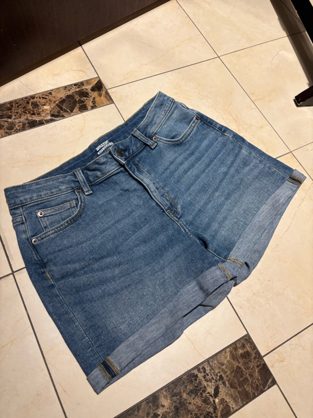 Amazon Essentials Light Blue Denim Shorts | Size 10